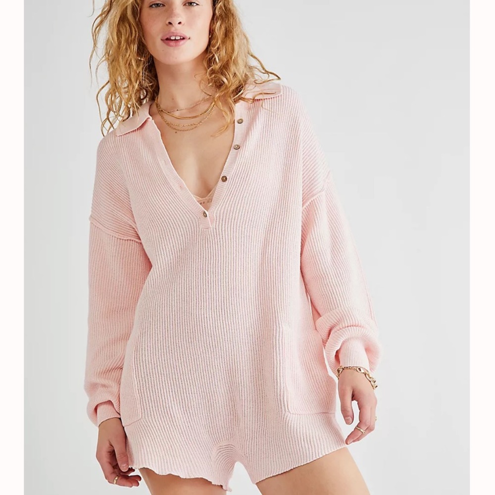 NEW Free People Picnic Sweater Romper - Mint Size S